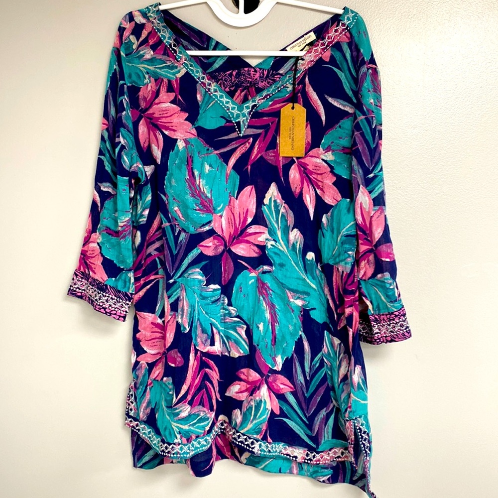 NWT Cristian Siriano Floral Print Tunic size M